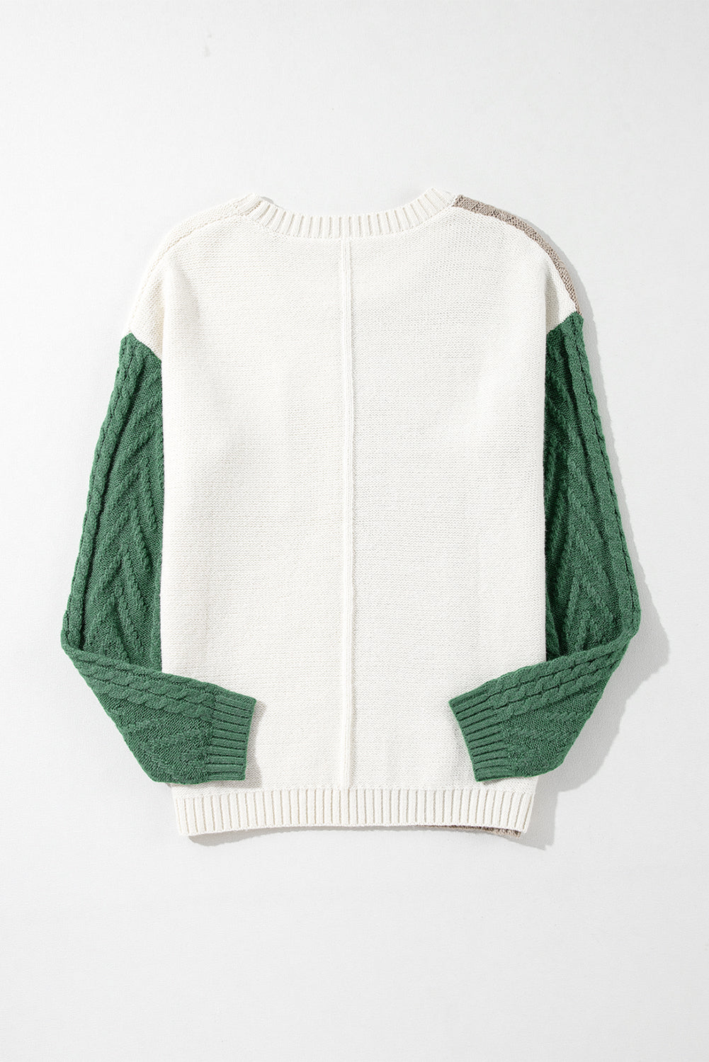 Gold Flame Colorblock Patched Pocket Drop Shoulder Sweater